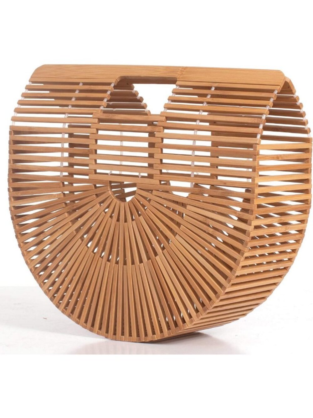 Women's Bamboo Handbag by Handmade Straw Bag,Tote Bamboo Purse Natural Basket